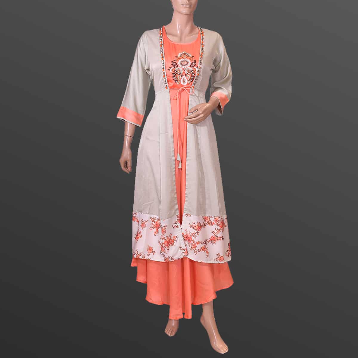 Buy online Women Blue Round Neck Kurta With Jacket from Kurta Kurtis for  Women by Jaipurethnicweaves for ₹1469 at 61% off | 2024 Limeroad.com