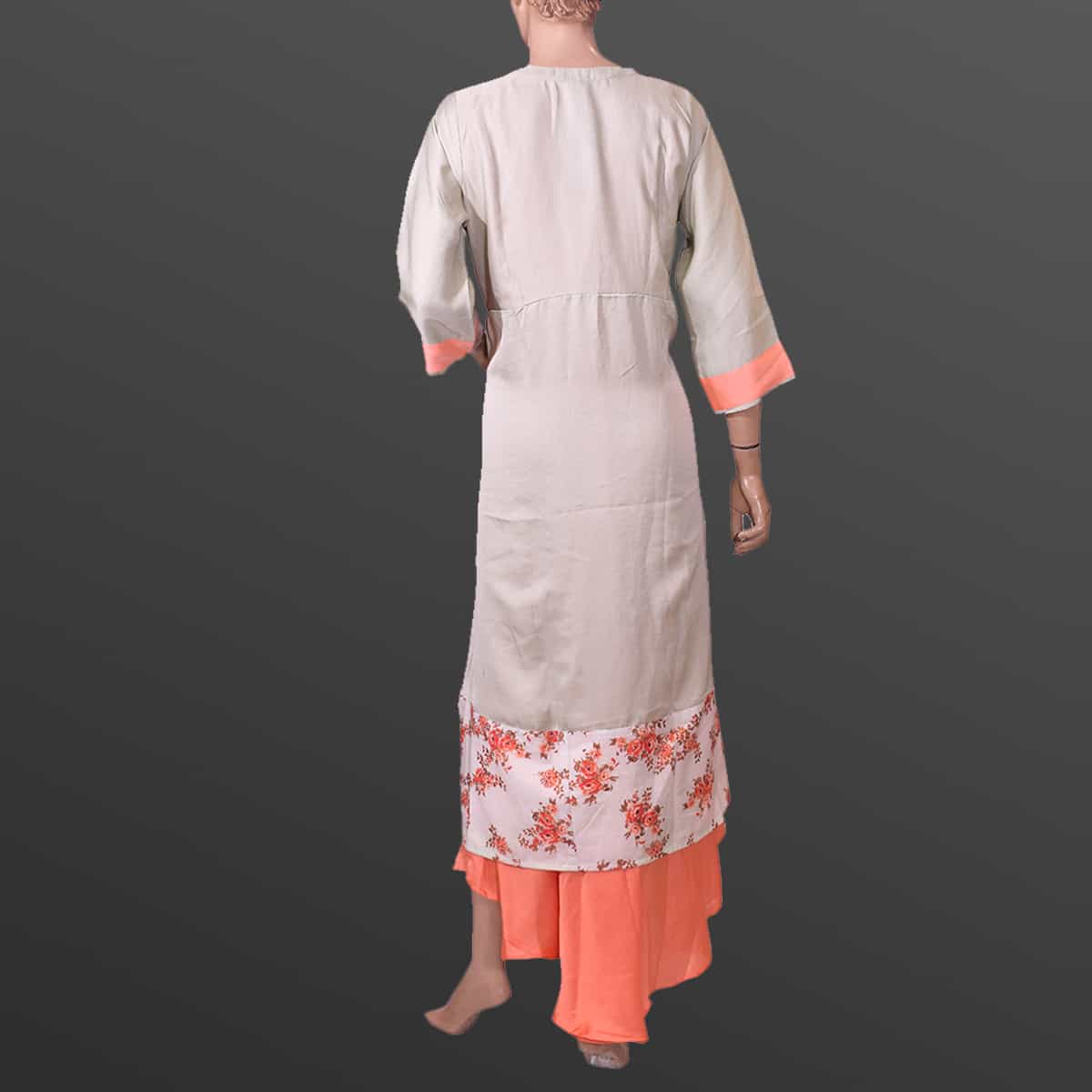 Silk Full Sleeve Ladies White Jacket Kurti at Rs 380/piece in Renwal | ID:  23107008573